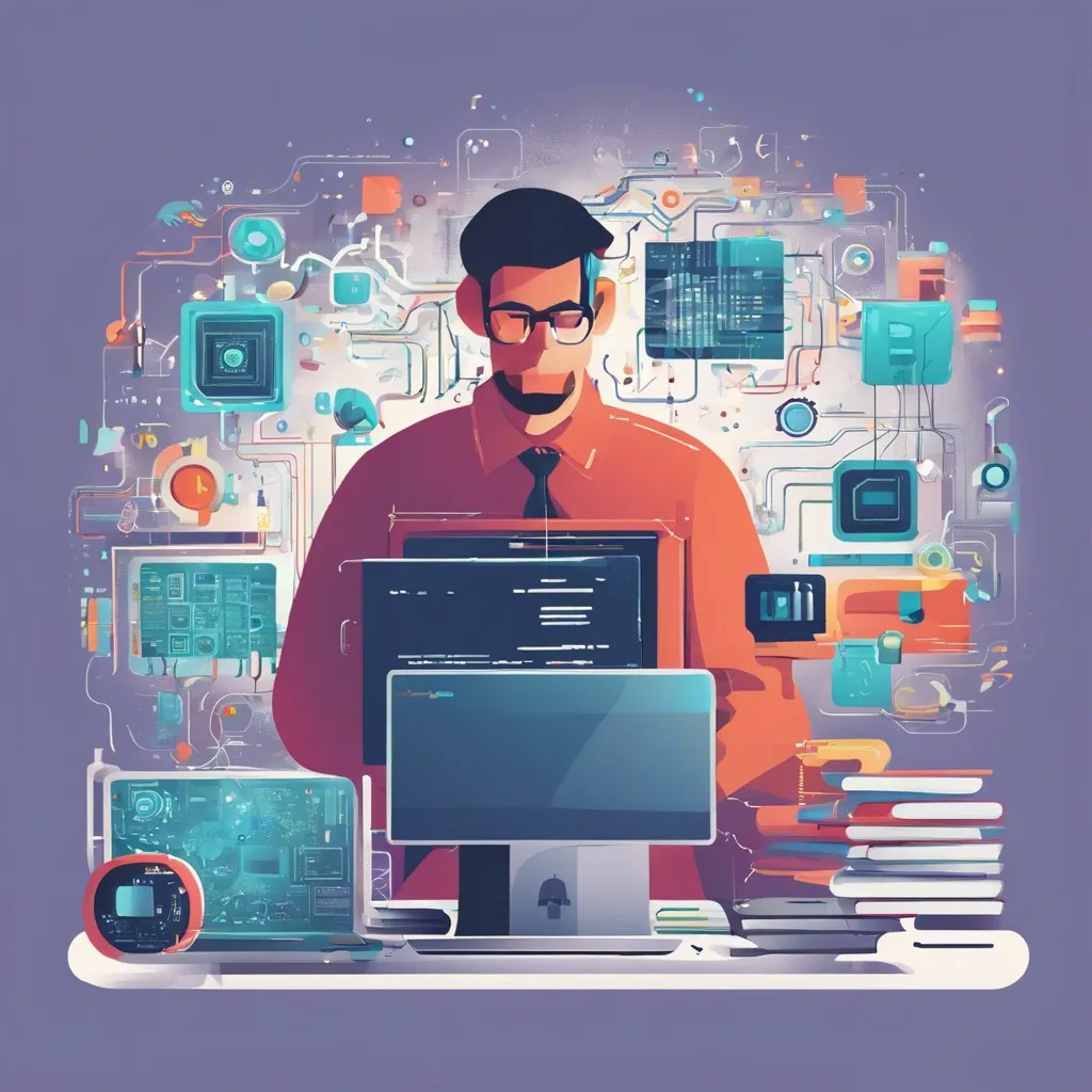 Boston computer science high school intern at work