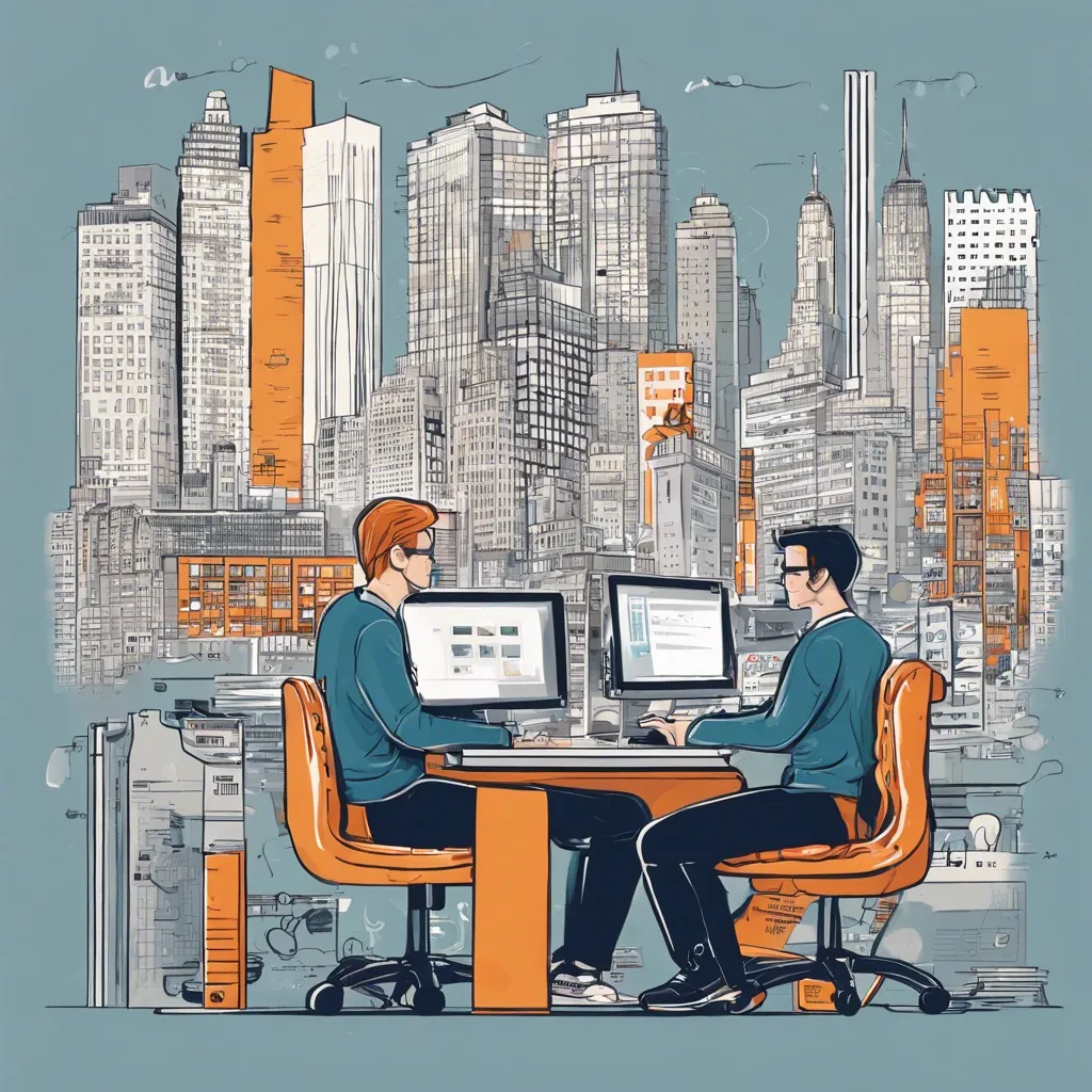 Two New York high school computer science interns 